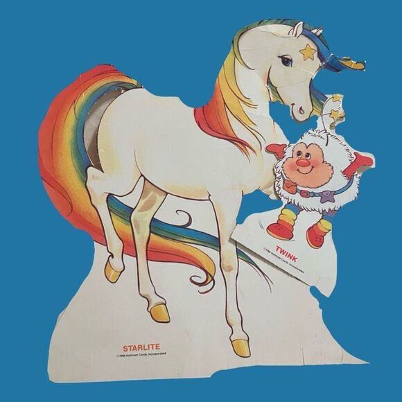 Vintage 1984 Hallmark Rainbow Brite Paper Doll Set Starlite Unicorn & Twink - Picture 4 of 5